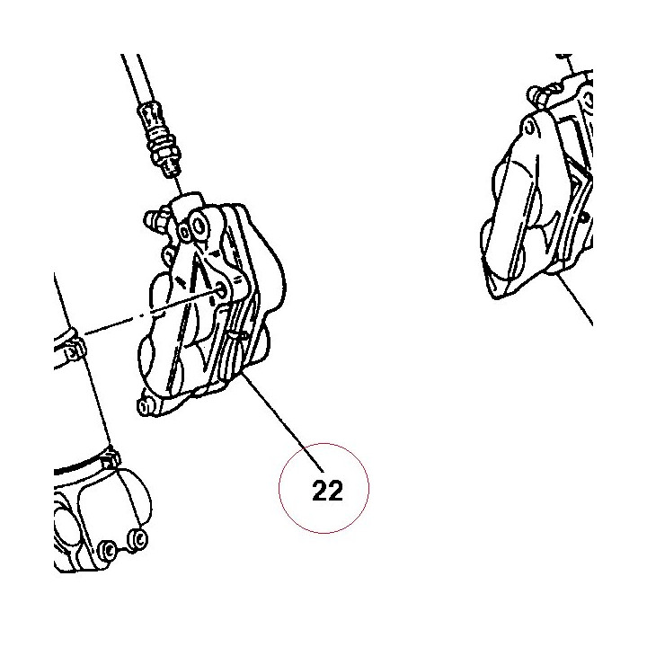 Right brake caliper 61040122A