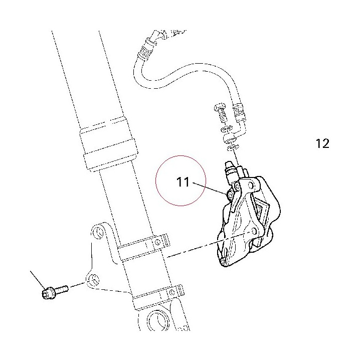 Right front brake caliper 61040122C