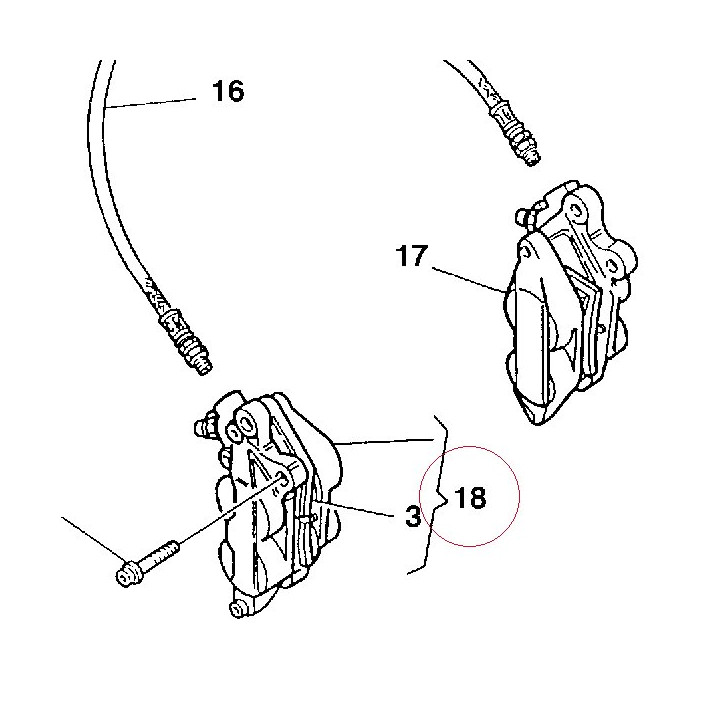 Right front brake caliper 61040132A