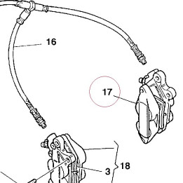 Left front brake caliper 61040142A