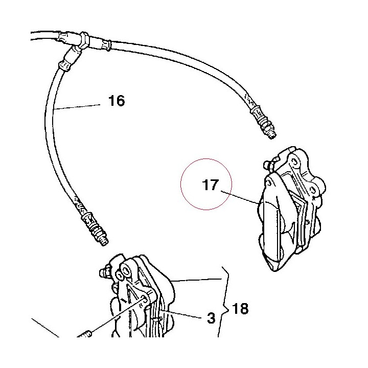 Left front brake caliper 61040142A