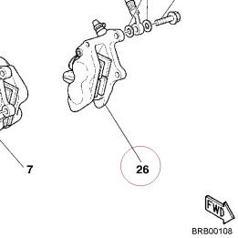 Left front brake caliper 61040261A