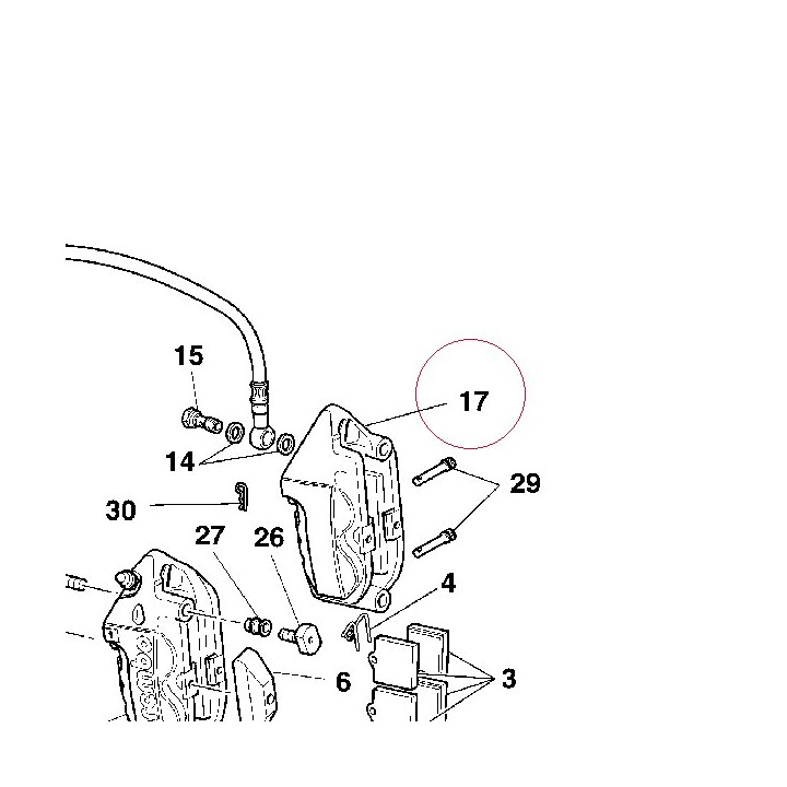 Left front brake caliper 61040273A