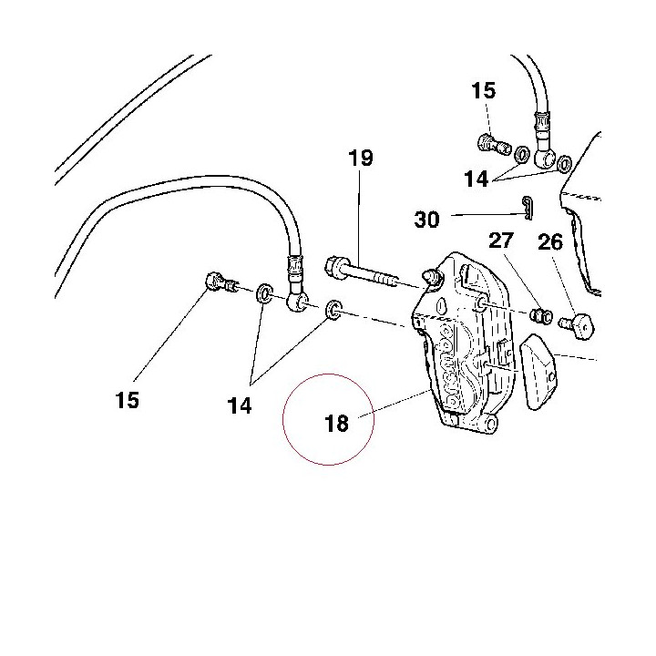 Right front brake caliper 61040283A