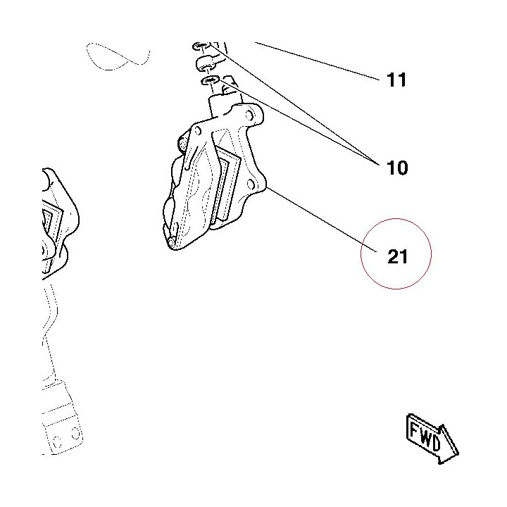 Right front brake caliper 61040291A