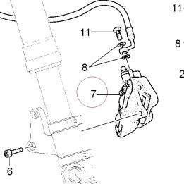 Right front brake caliper 61040311A