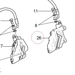 Left front brake caliper 61040321A