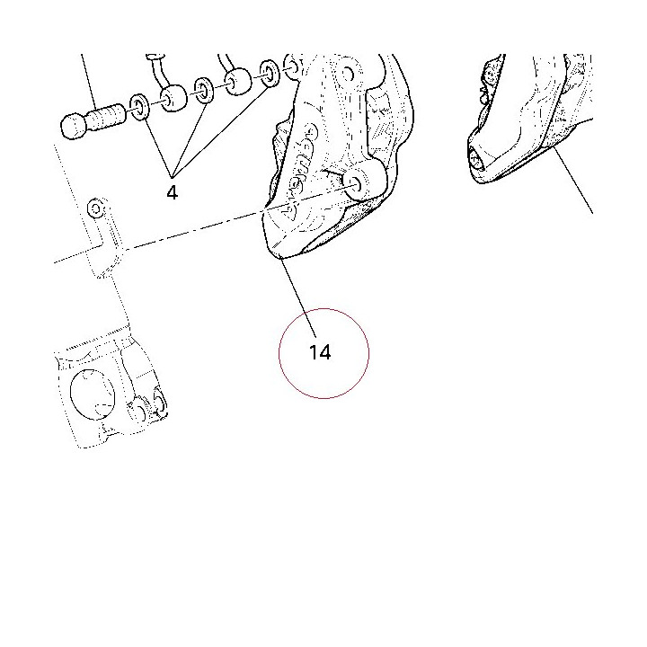 Right front brake caliper 61040331A