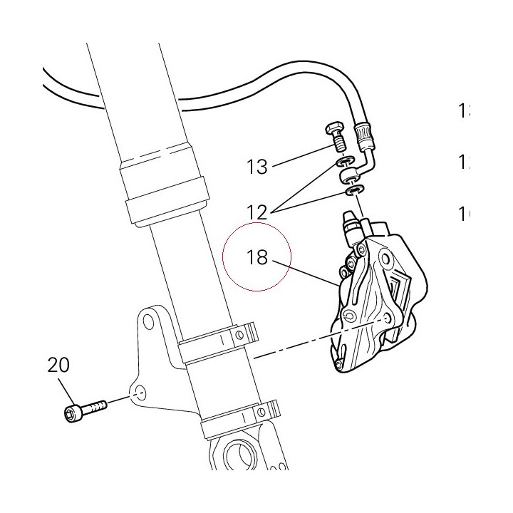 Right front brake caliper 61040391A