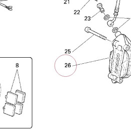 Right front brake caliper 61040521A