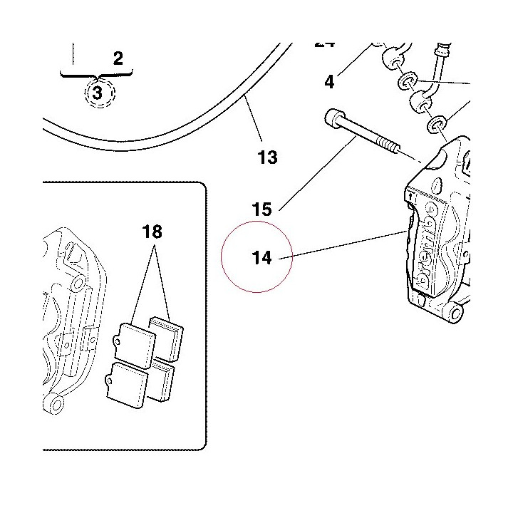 Right front brake caliper 61040531A