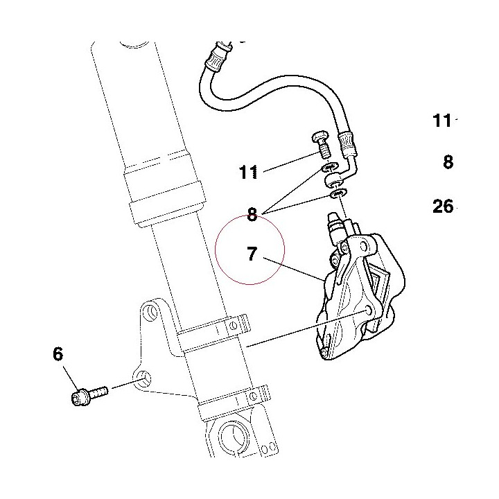 Right front brake caliper 61040661A