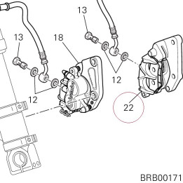 Left front brake caliper 61040751A