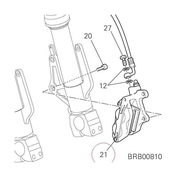 Left front brake caliper 61040771A