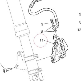 Right front brake caliper 61040791A