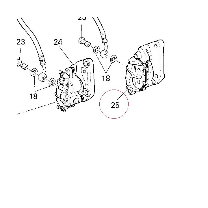 Left front brake caliper 61040861A