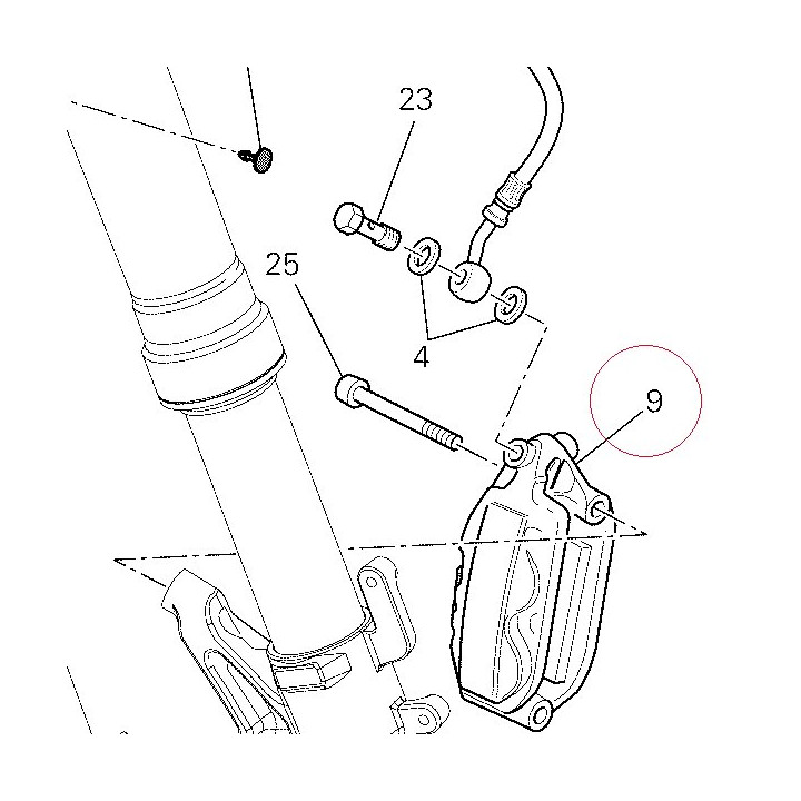 Left front brake caliper 61040901A