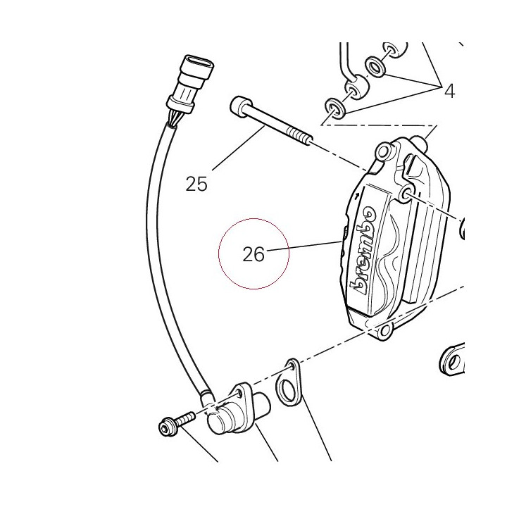 Right front brake caliper 61040911A