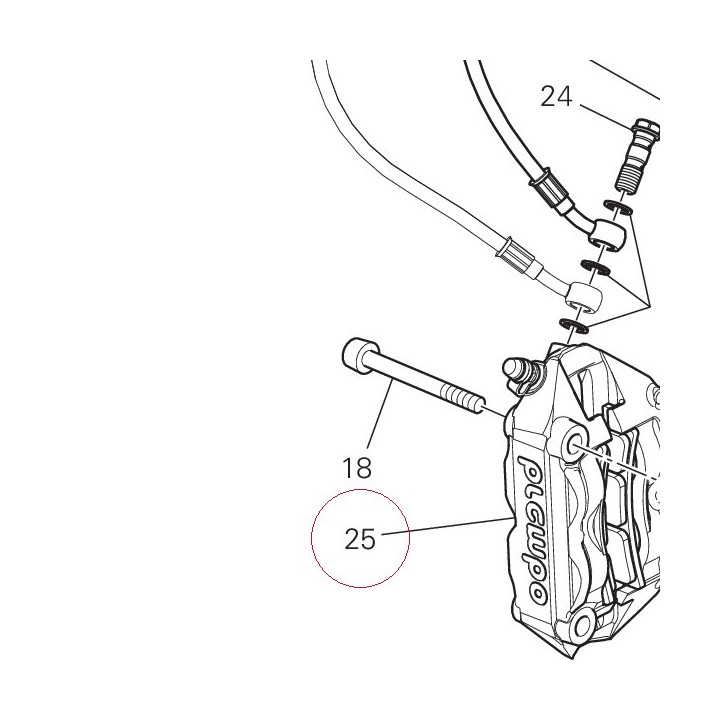 Right brake caliper 61040911C