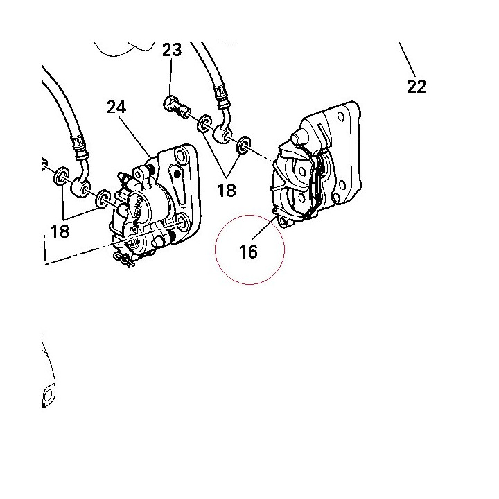 Left front brake caliper 61040921A