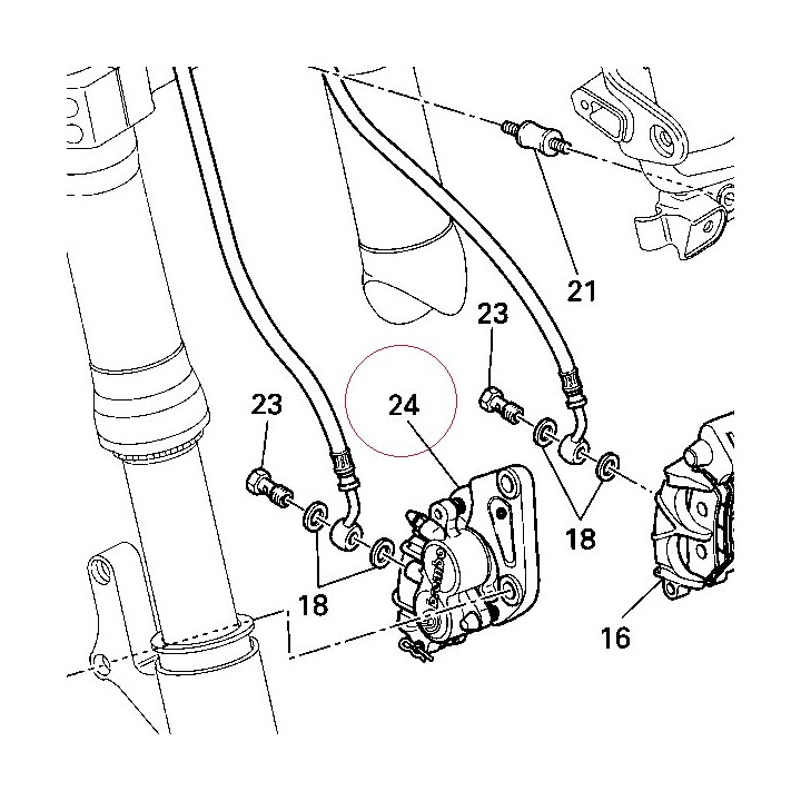 Right front brake caliper 61040931A
