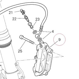 Left front brake caliper 61040961A