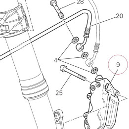 Left front brake caliper 61040991A