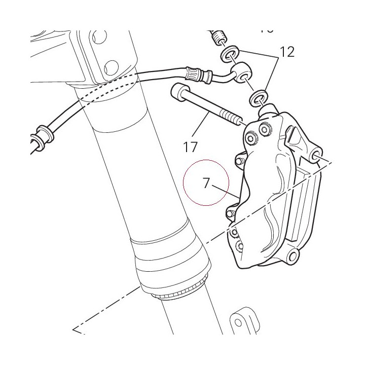 Left front brake caliper 61041031A