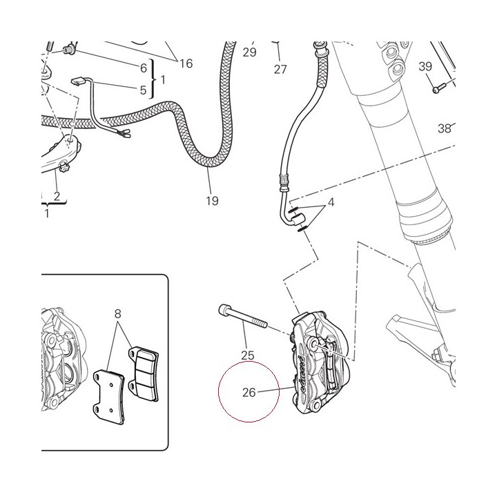 Right brake caliper 61041221AB
