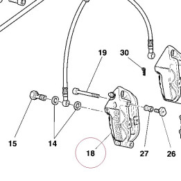 Right front brake caliper 61041281A