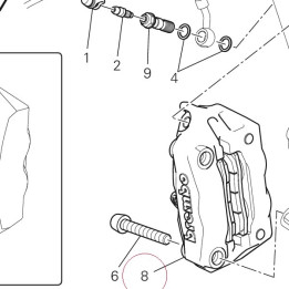 Right front brake caliper 61041301C