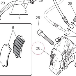 Right brake caliper 61041382A