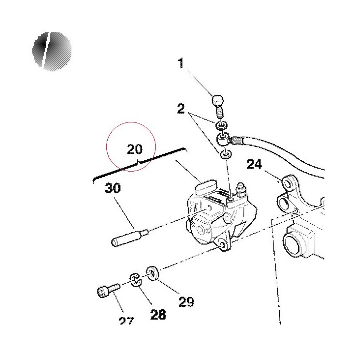 Rear brake caliper 61140024A