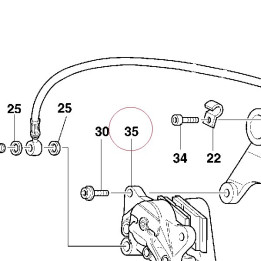 Rear brake caliper 61140081A