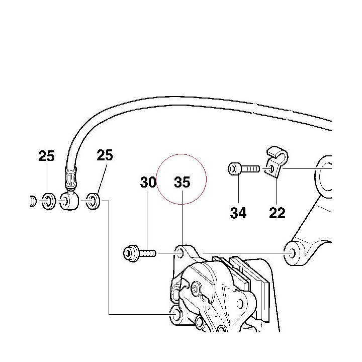 Rear brake caliper 61140081A
