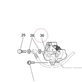 Rear brake caliper 61140091A