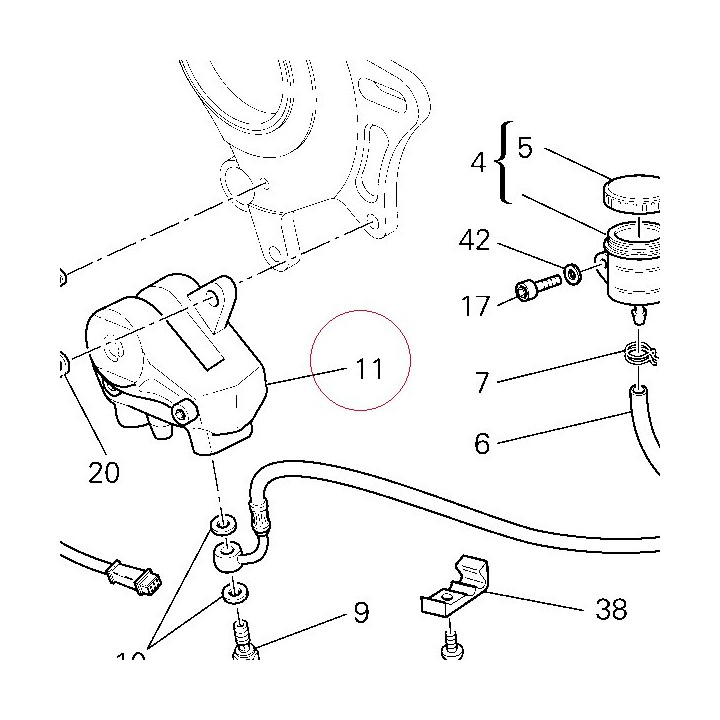Rear brake caliper 61140171A