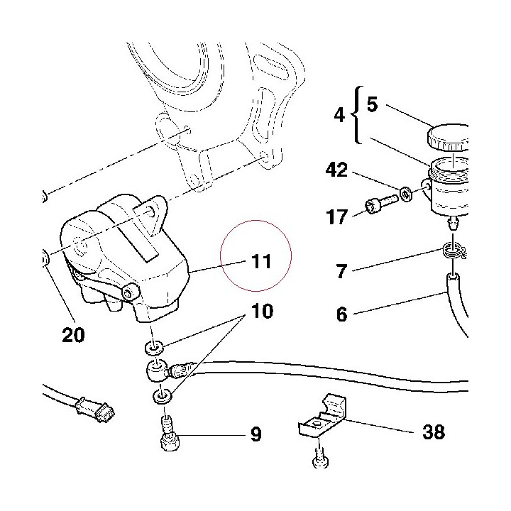 Rear brake caliper 61140171B