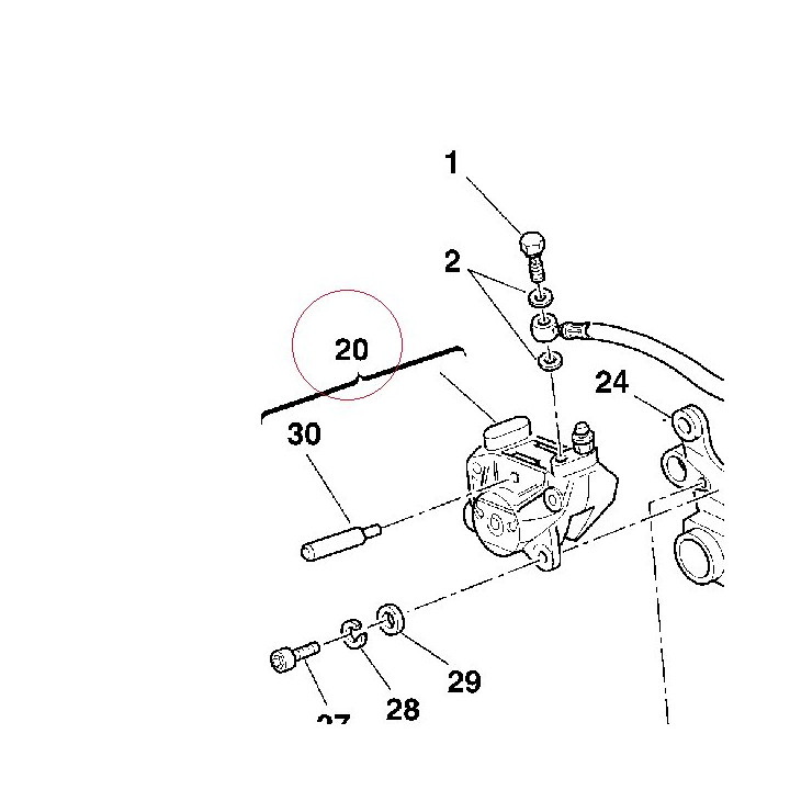 Rear brake caliper 61140251A