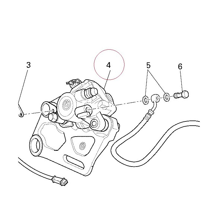 Rear brake caliper 61140271A