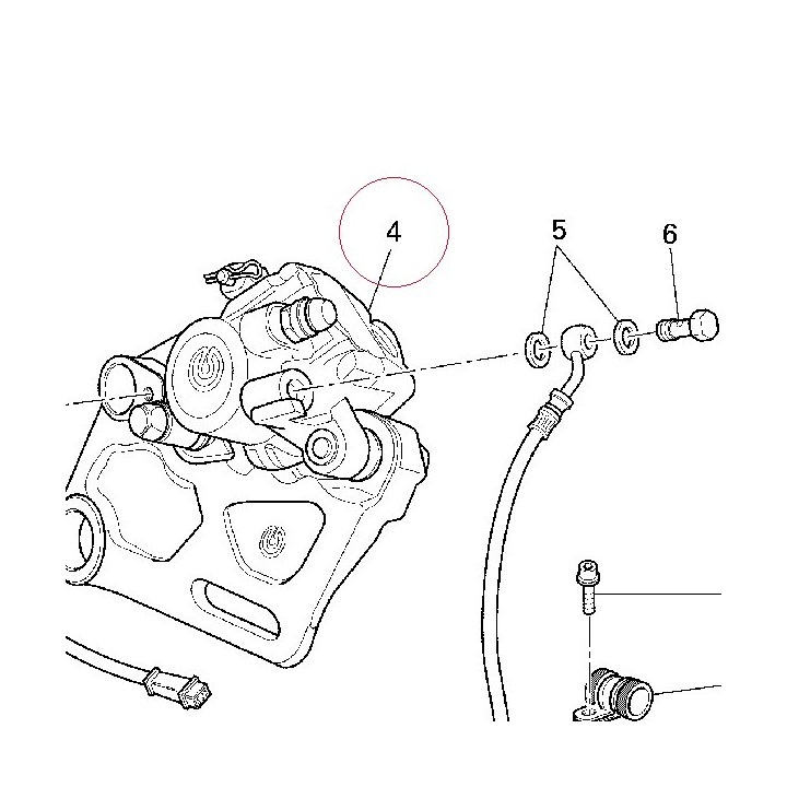 Rear brake caliper 61140281A