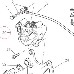 Rear brake caliper 61140341A