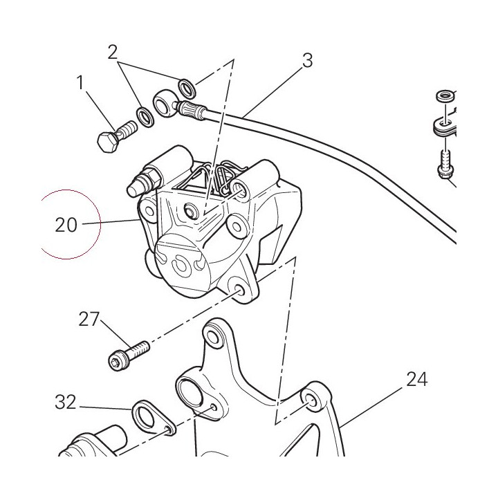 Rear brake caliper 61140341A