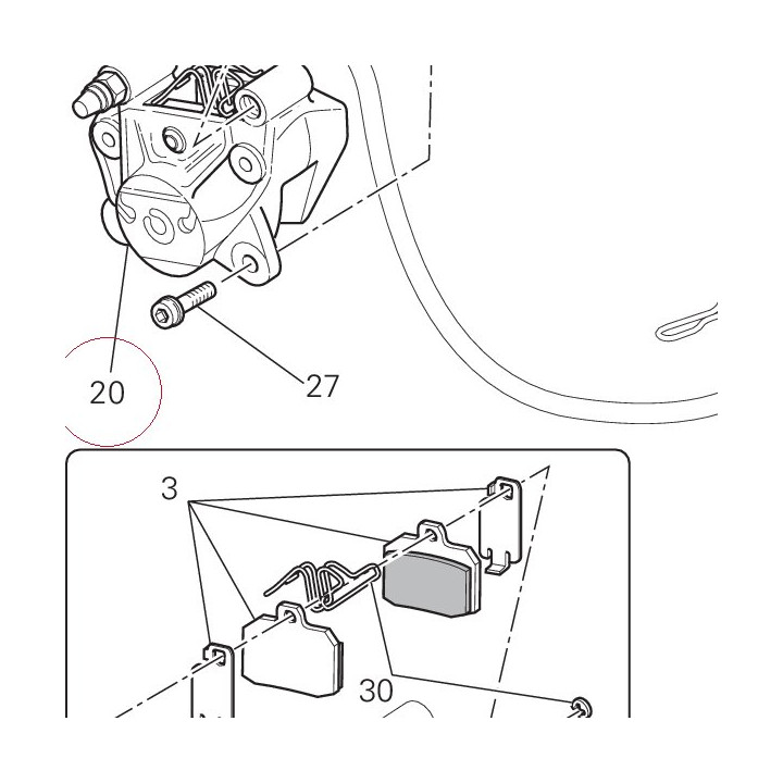Rear brake caliper 61140401AA