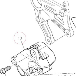 Rear brake caliper 61140411A