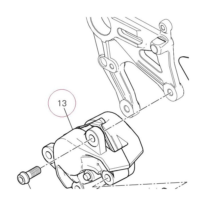 Rear brake caliper 61140411A