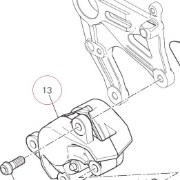 Rear brake caliper 61140412A
