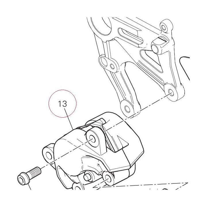 Rear brake caliper 61140412A
