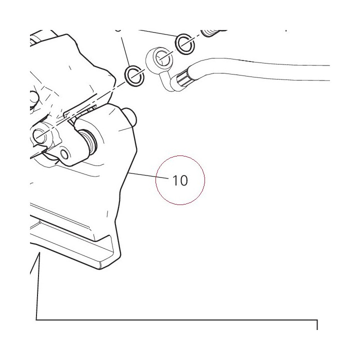 Rear brake caliper 61140442A
