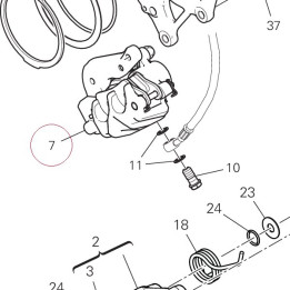 Rear brake caliper 61140451A